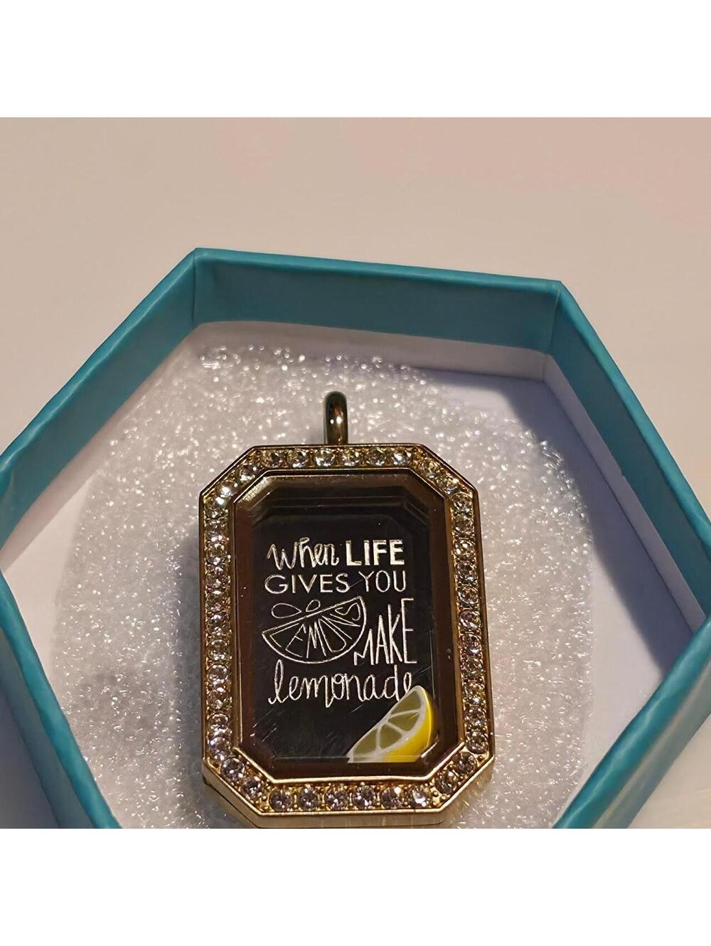 Origami Owl When Life Gives You Lemons Gold Heritage Locket